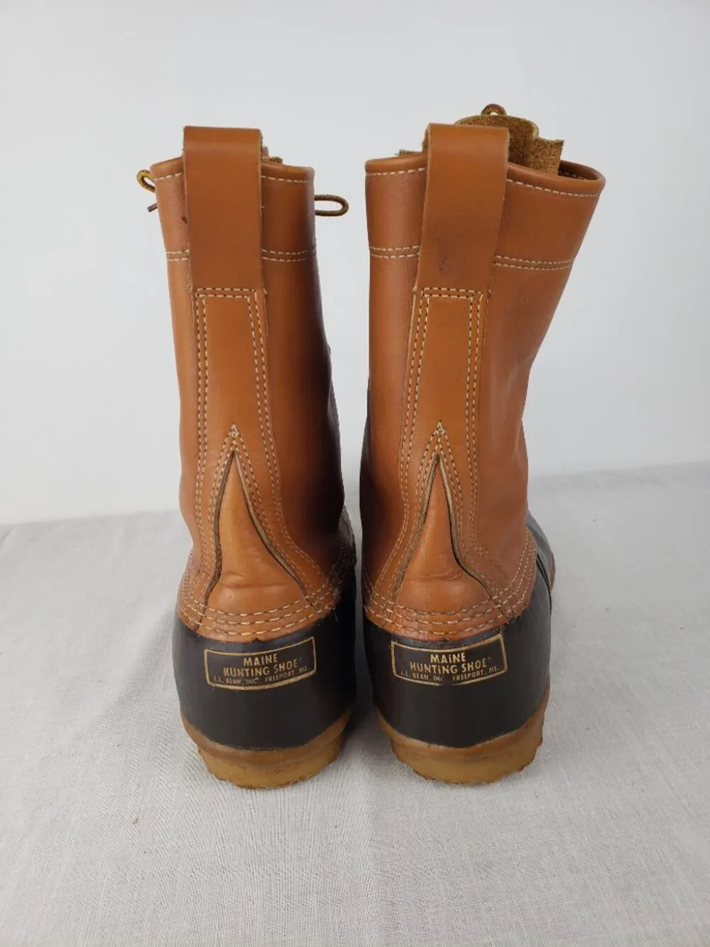 LL Bean Maine Hunting Shoe Bean Boots 8-Eyelet Duck Boots Vtg Unlined Mens 11